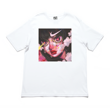 Load image into Gallery viewer, "Failed Projection" Cut and Sew Wide-body Tee White/Black/Salmon Pink