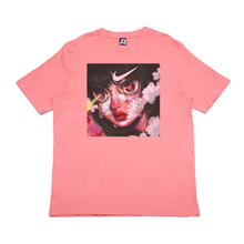 Load image into Gallery viewer, "Failed Projection" Cut and Sew Wide-body Tee White/Black/Salmon Pink