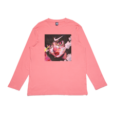 Load image into Gallery viewer, "Failed Projection" Cut and Sew Wide-body Long Sleeved Tee White/Black/Salmon Pink