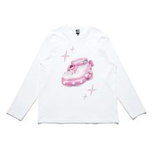 Load image into Gallery viewer, "Pinku" Cut and Sew Wide-body Long Sleeved Tee White/Black