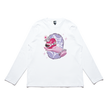 Load image into Gallery viewer, "Broken Heart" Cut and Sew Wide-body Long Sleeved Tee White/Black