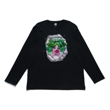 Load image into Gallery viewer, "Medusa Gorgon Cut and Sew Wide-body Long Sleeved Tee White/Black