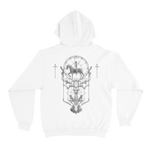 Load image into Gallery viewer, "White Knight" Basic Hoodie White/Black