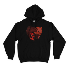 Load image into Gallery viewer, "Red Cat" Basic Hoodie Black/Beige