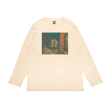 Load image into Gallery viewer, "Devoured Whole" Cut and Sew Wide-body Long Sleeved Tee Beige/ Black