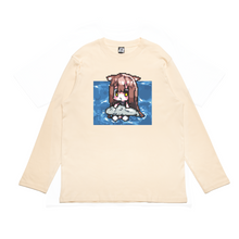 Load image into Gallery viewer, "Floating" Cut and Sew Wide-body Long Sleeved Tee Beige