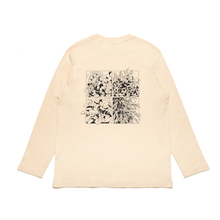 Load image into Gallery viewer, "Sword" Cut and Sew Wide-body Long Sleeved Tee Beige