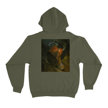 Load image into Gallery viewer, "Late Night Smoker" Fleece Hoodie Beige/Khaki