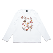 Load image into Gallery viewer, "Withered Things" Cut and Sew Wide-body Long Sleeved Tee White/Salmon Pink