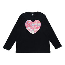 Load image into Gallery viewer, "Strawberries" Cut and Sew Wide-body Long Sleeved Tee Salmon Pink / Black