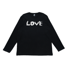 Load image into Gallery viewer, "Love" Cut and Sew Wide-body Long Sleeved Tee Beige / Black