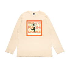 Load image into Gallery viewer, "2" Cut and Sew Wide-body Long Sleeved Tee White/Beige