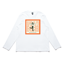 Load image into Gallery viewer, "2" Cut and Sew Wide-body Long Sleeved Tee White/Beige
