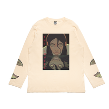 Load image into Gallery viewer, "Lovers" Cut and Sew Wide-body Long Sleeved Tee Beige /Black/ White