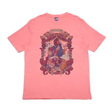 Load image into Gallery viewer, "A Fallen Star" Cut and Sew Wide-body Tee White/ Salmon Pink/ Red