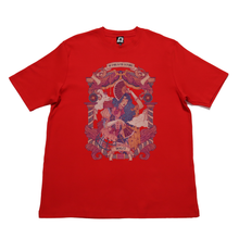 Load image into Gallery viewer, "A Fallen Star" Cut and Sew Wide-body Tee White/ Salmon Pink/ Red