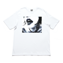 Load image into Gallery viewer, "Hell Blues" Cut and Sew Wide-body Tee White/Black
