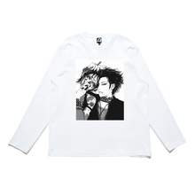 Load image into Gallery viewer, "Nanaren" Cut and Sew Wide-body Long Sleeved Tee White/Black