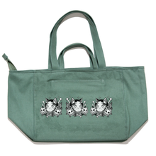 Load image into Gallery viewer, "Mewx2Skulls" Tote Carrier Bag Khaki