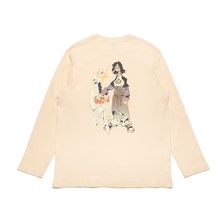 Load image into Gallery viewer, "Dragonblade" Cut and Sew Wide-body Long Sleeved Tee Beige