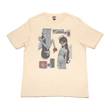 Load image into Gallery viewer, "Error in Eden" Cut and Sew Wide-body Tee Black/Beige/Red
