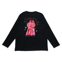 Load image into Gallery viewer, "Cowboys make better lovers" Cut and Sew Wide-body Long Sleeved Tee Black/Salmon Pink