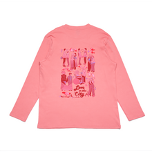 Load image into Gallery viewer, "Love In The City" Cut and Sew Wide-body Long Sleeved Tee Salmon Pink