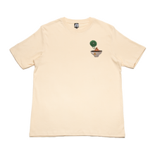 Load image into Gallery viewer, "Plants Dad" Cut and Sew Wide-body Tee Beige