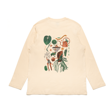 Load image into Gallery viewer, "Plants Dad" Cut and Sew Wide-body Long Sleeved Tee Beige