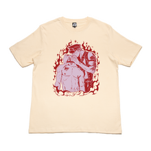 Load image into Gallery viewer, "Valentine" Cut and Sew Wide-body Tee Beige / Black