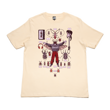 Load image into Gallery viewer, "Bug Dark" Cut and Sew Wide-body Tee Red/Beige