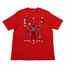Load image into Gallery viewer, "Bug Dark" Cut and Sew Wide-body Tee Red/Beige