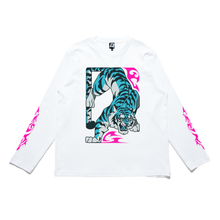 Load image into Gallery viewer, "FEROCITY" Cut and Sew Wide-body Long Sleeved Tee White / Black / Beige