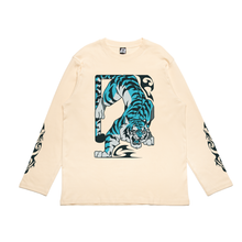 Load image into Gallery viewer, &quot;FEROCITY&quot; Cut and Sew Wide-body Long Sleeved Tee White / Black / Beige