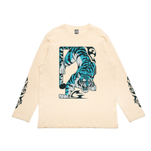 Load image into Gallery viewer, "FEROCITY" Cut and Sew Wide-body Long Sleeved Tee White / Black / Beige