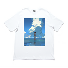 Load image into Gallery viewer, &quot;SEASIGHT&quot; Taper-Fit Heavy Cotton Tee Sky Blue/White