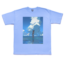 Load image into Gallery viewer, "SEASIGHT" Taper-Fit Heavy Cotton Tee Sky Blue/White