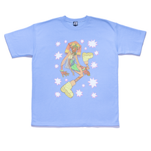 Load image into Gallery viewer, "Bintang" Taper-Fit Heavy Cotton Tee Sky Blue/Violet