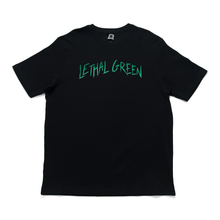 Load image into Gallery viewer, "Lethal Green" Cut and Sew Wide-body Tee Black