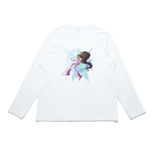 Load image into Gallery viewer, "the space guardian" Cut and Sew Wide-body Long Sleeved Tee White