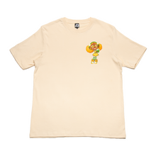 Load image into Gallery viewer, " Orange Doll " Cut and Sew Wide-body Tee Beige