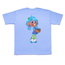 Load image into Gallery viewer, " Blueberry Doll " Taper-Fit Heavy Cotton Tee Sky Blue