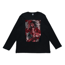 Load image into Gallery viewer, "Slasher Ed" Cut and Sew Wide-body Long Sleeved Tee Black
