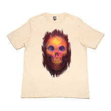 Load image into Gallery viewer, "Skull" Cut and Sew Wide-body Tee Black/Beige