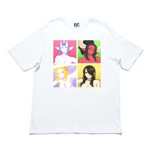 Load image into Gallery viewer, "The Girls" Cut and Sew Wide-body Tee White/Salmon Pink