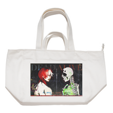 Load image into Gallery viewer, "Dead Alive" Tote Carrier Bag Cream/Green