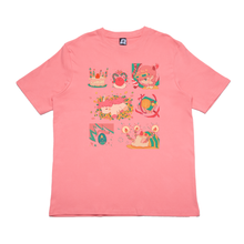 Load image into Gallery viewer, "Birthday" Cut and Sew Wide-body Tee Salmon Pink