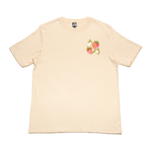 Load image into Gallery viewer, "Strawberry Sunshine" Cut and Sew Wide-body Tee Beige
