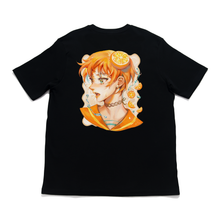 Load image into Gallery viewer, "Summer Citrus" Cut and Sew Wide-body Tee Black
