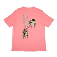 Load image into Gallery viewer, "First Phone & Last Phone" Cut and Sew Wide-body Tee Beige/Salmon Pink
